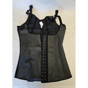 Squeem Shapewear Black Open Bust Vest Size Small